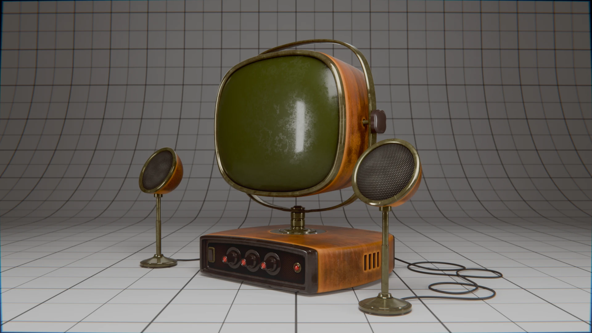 Vintage-looking stylized TV set